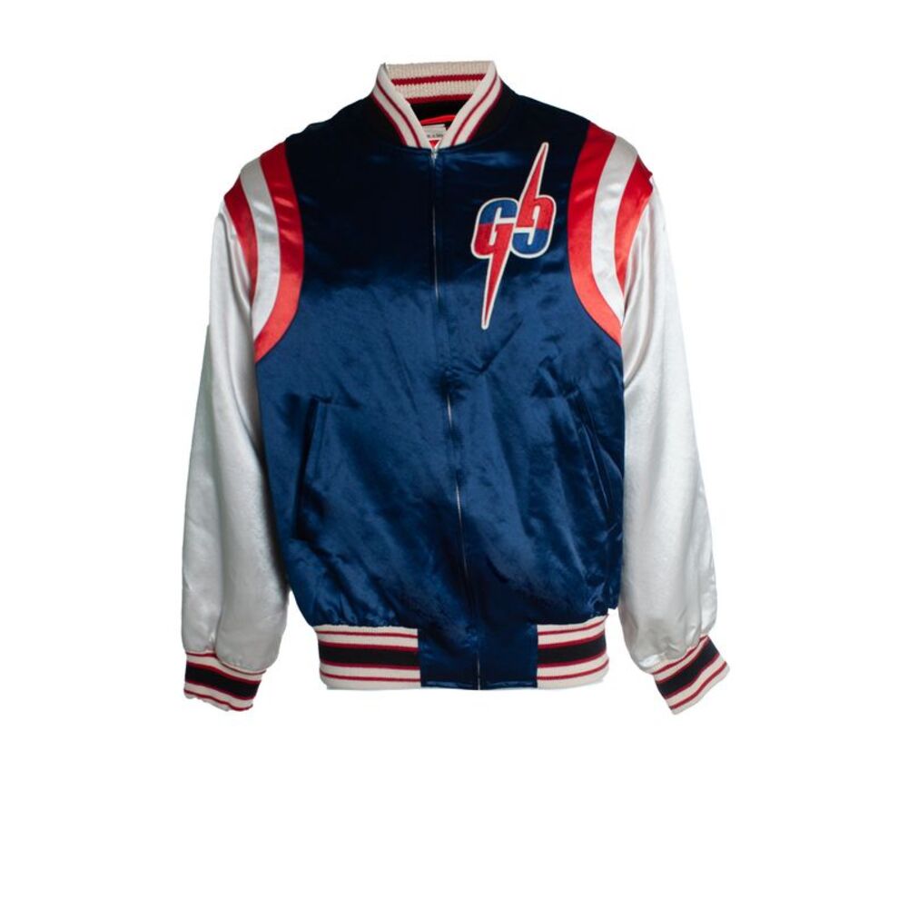 Gucci, Gucci blue acetate jacket with GG blade